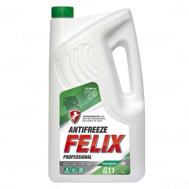 Охлаждающая жидкость FELIX PROLONGER G11 (зеленый), 5кг, Россия 0