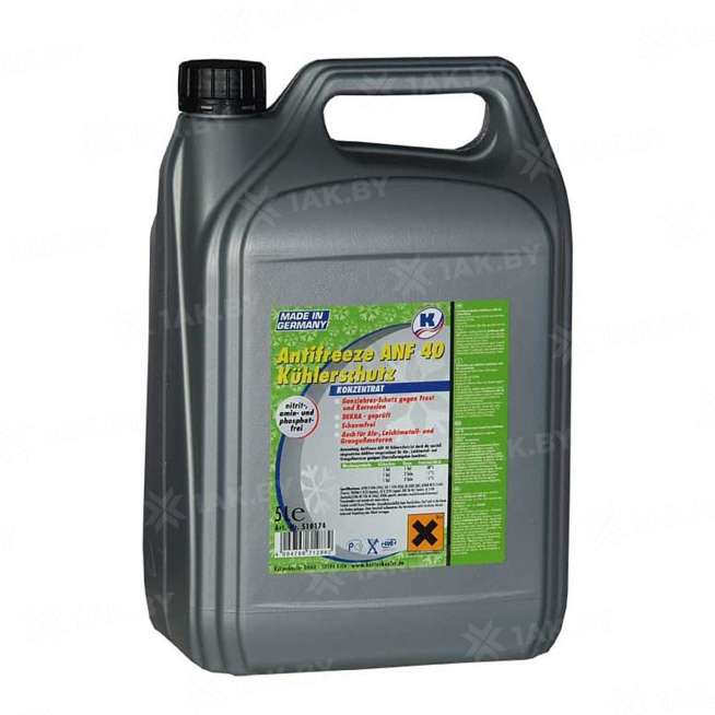 Концентрат охлаждающей жидкости Kuttenkeuler Antifreeze ANF 40 зеленый, 5л, Германия 0