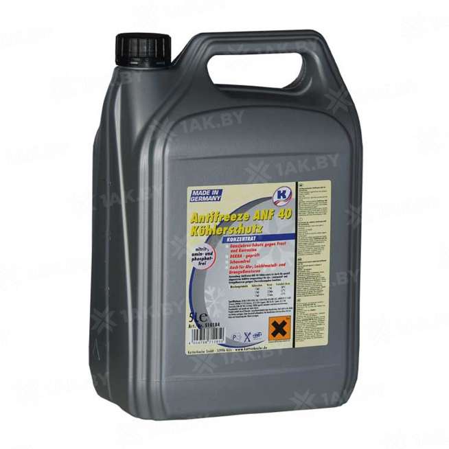 Концентрат охлаждающей жидкости  Kuttenkeuler Antifreeze ANF 40 желто-зеленый, 5л, Германия 0