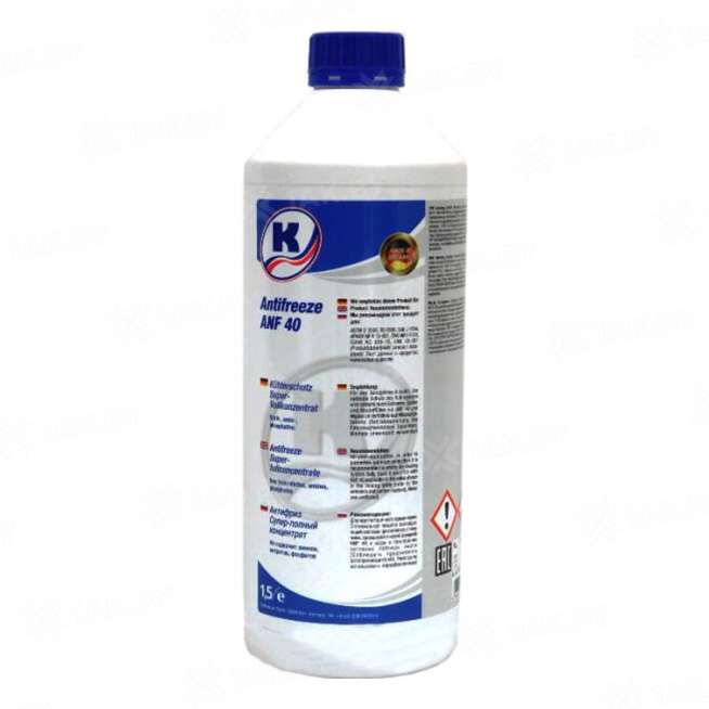 Концентрат охлаждающей жидкости Kuttenkeuler Antifreeze ANF 40 синий, 1,5л, Германия 0