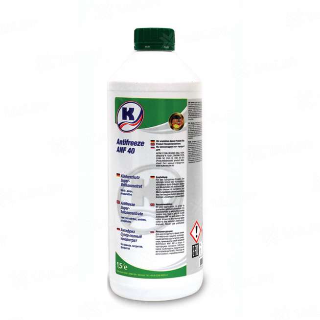 Концентрат охлаждающей жидкости Kuttenkeuler Antifreeze ANF 40 зеленый, 1,5л, Германия 0