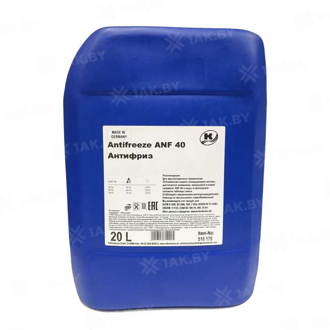 Концентрат охлаждающей жидкости Kuttenkeuler Antifreeze ANF 40 синий, 20л, Германия 0
