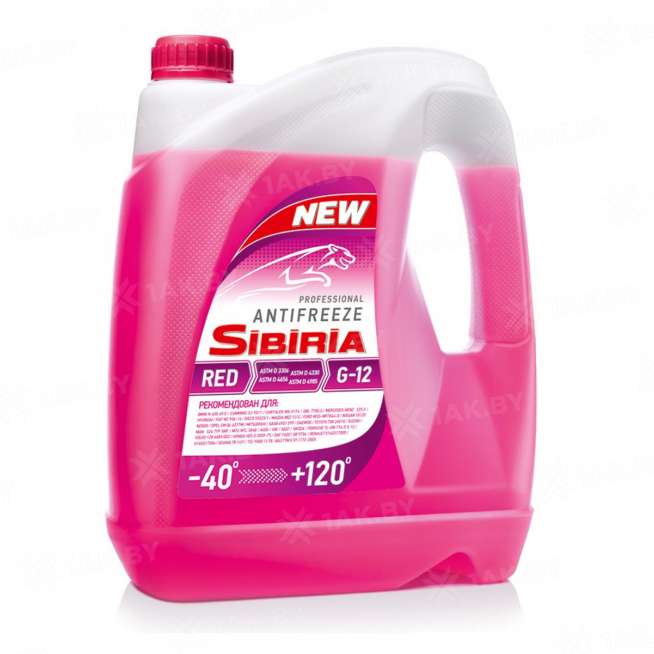 Охлаждающая жидкость Antifreeze SIBIRIA G-12+ red -40, 10кг, Россия 0