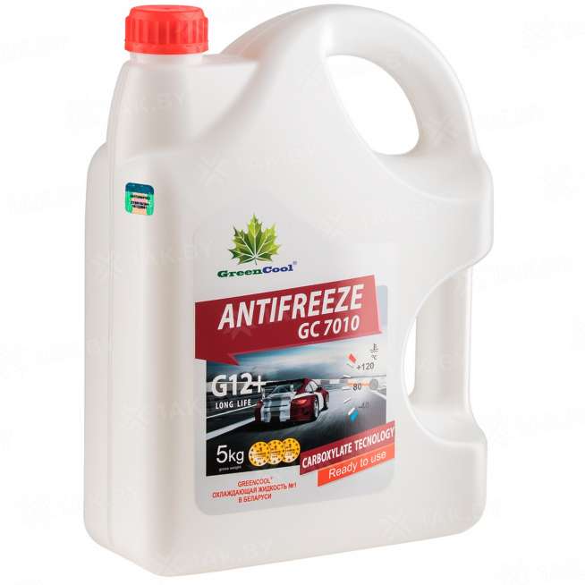 Антифриз готовый к применению GreenCool Antifreeze GC7010 G12+, 5 кг, красный, Беларусь 2