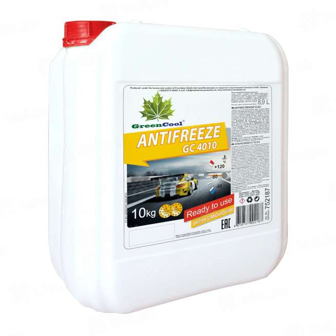 Антифриз готовый к применению GreenCool Antifreeze GC4010 жёлтый, 10кг, Беларусь 0