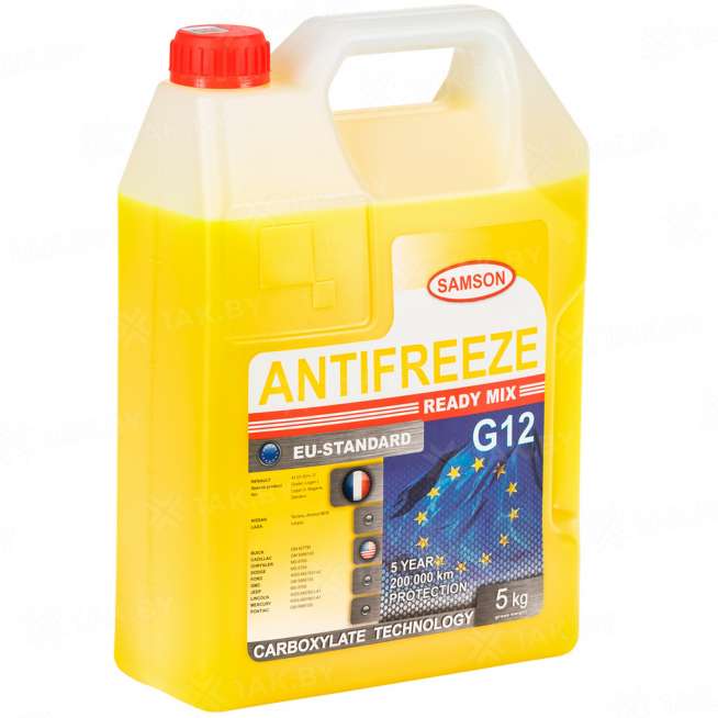 Антифриз готовый к применению Samson EU-Standard G12, 5 кг, желтый, Беларусь 1