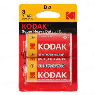 Элемент питания Kodak R20-2BL EXTRA HEAVY DUTY [KDHZ-2] (блистер 2шт.D), Китай 0