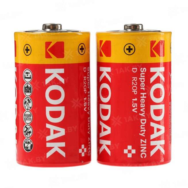 Элемент питания Kodak R20-2S EXTRA HEAVY DUTY [KDHZ 2S] (уп. TRAY 2шт.D), Китай 0