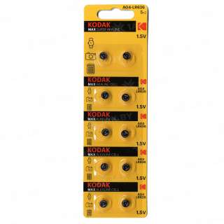 Элемент питания Kodak AG4 (377) LR626, LR66 [KAG4-10] (уп.TRAY 10шт.), Китай