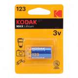 Элемент питания Kodak CR123 [K123LA] (уп.TRAY 1шт.), Китай