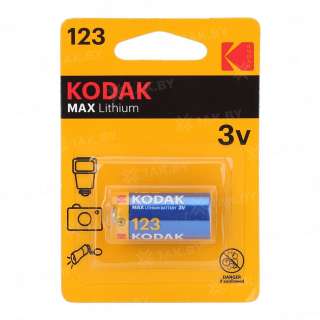 Элемент питания Kodak CR123 [K123LA] (уп.TRAY 1шт.), Китай
