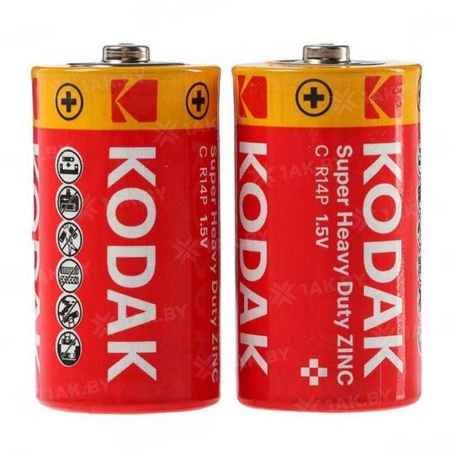Элемент питания Kodak R14-2S EXTRA HEAVY DUTY [KCHZ 2S] (уп. TRAY 2шт.C), Китай 0