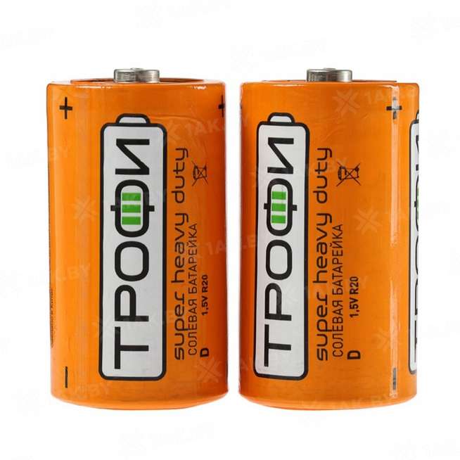 Элемент питания Трофи R20-2S Классика (уп.TRAY 2шт. D), Китай 0