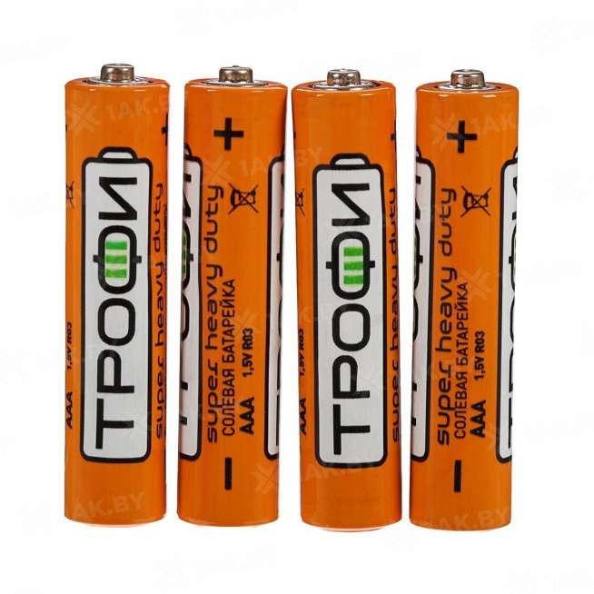 Элемент питания Трофи R03-4S Классика (уп.TRAY 4шт. AAA), Китай 0