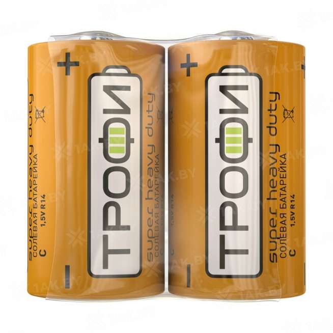 Элемент питания Трофи R14-2S Классика (уп.TRAY 2шт.), Китай 0