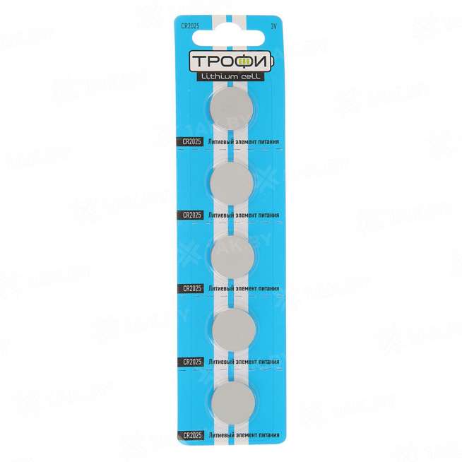 Элемент питания Трофи CR2025-5BL (1 шт.), Китай 0