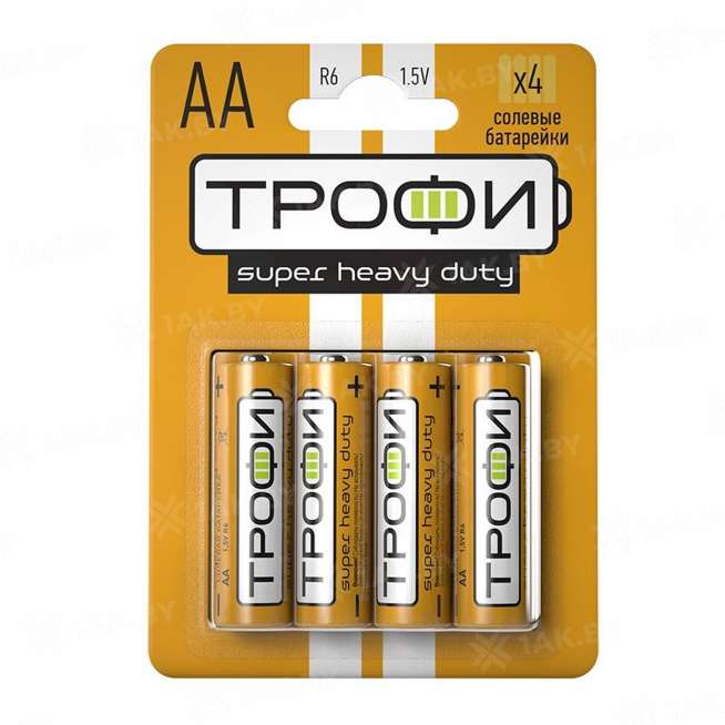 Элемент питания Трофи R6-4BL (блистер 4шт. AA), Китай 0