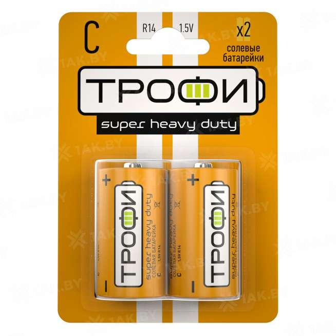 Элемент питания Трофи R14-2BL (блистер 2шт. C), Китай 0