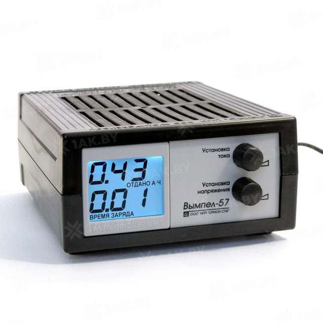 Зарядное устройство Вымпел - 57, (автомат.0-20А, 7,4-18 В, сегментный ЖК индикатор) - РФ 0