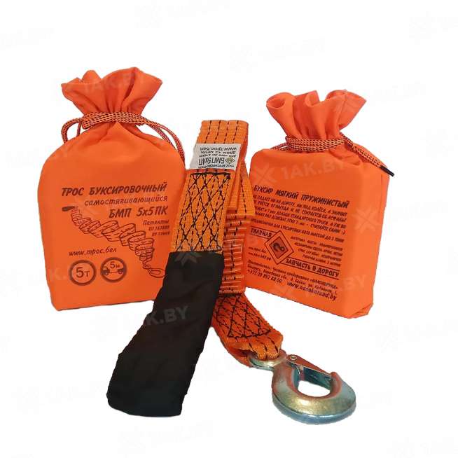 Трос буксировочный самостягивающийся (5 т х 5 м) ПЕТЛЯ-КРЮК 0