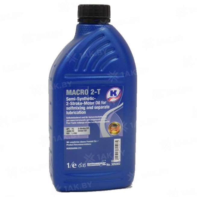 Масло моторное для двухтактных двигателей Kuttenkeuler Macro 2T, 1л, Германия 0