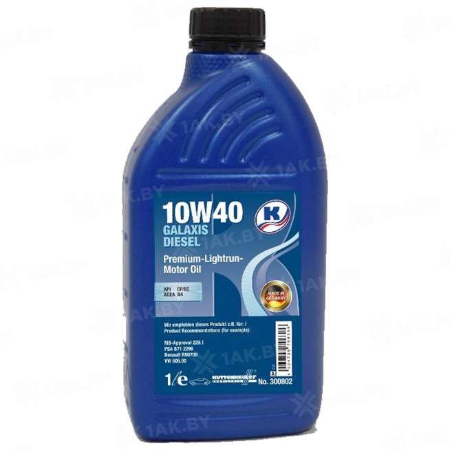 Масло моторное Kuttenkeuler Galaxis Diesel 10W40, 1л, Германия 0