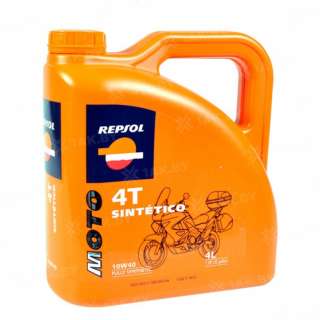 Масло моторное Repsol Moto Sintetico 4T 10W-40, 4л Масло моторное Repsol Moto Sintetico 4T 10W-40, 4л