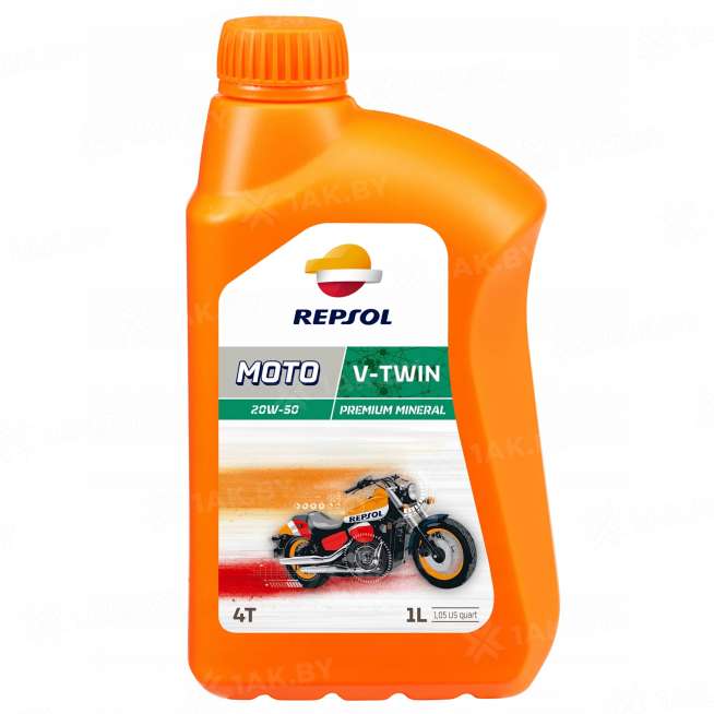 Масло моторное Repsol Moto V-TWIN 4T 20W-50, 1л 0