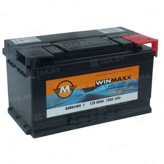 Аккумулятор WINMAXX (80 Ah) 750 A, 12 V Обратная, R+ LB4