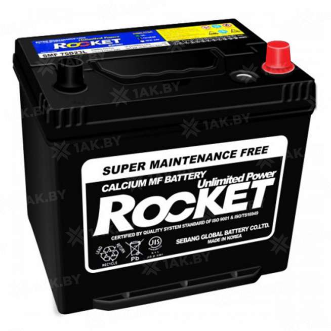 Аккумулятор ROCKET АЗИЯ (65 Ah) 580 А, 12 V Обратная, R+ D23 0