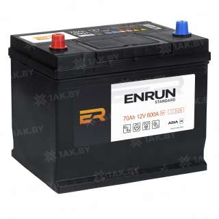 Аккумулятор ENRUN Asia (70 Ah) 600 A, 12 V Прямая, L+ D26 EN701JS