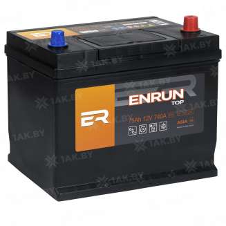 Аккумулятор ENRUN TOP Asia (75 Ah) 740 A, 12 V Обратная, R+ D26 EN750JP 0