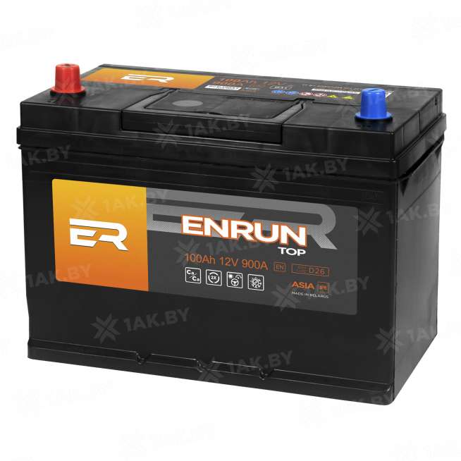 Аккумулятор ENRUN TOP Asia (100 Ah) 900 A, 12 V Прямая, L+ D31 EN1001JP 0
