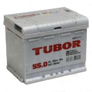 Аккумулятор TUBOR OEM (55 Ah) 510 A, 12 V Обратная, R+ L2 Аккумулятор TUBOR OEM (55 Ah) 510 A, 12 V Обратная, R+ L2