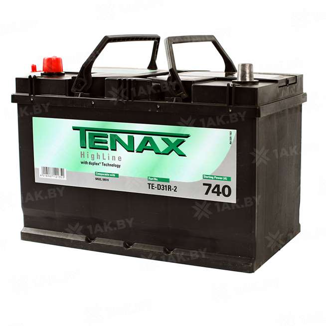 Аккумулятор Tenax High Asia (91 Ah) 740 A, 12 V Прямая, L+ D31 0