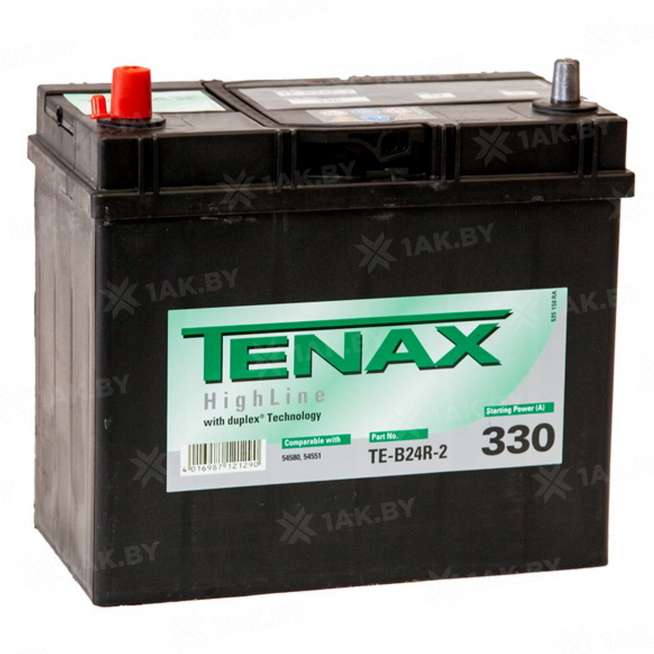 Аккумулятор Tenax High Asia (45 Ah) 330 A, 12 V Прямая, L+ B24 0