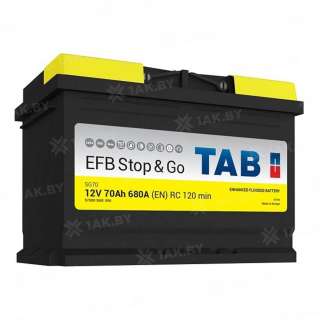 Аккумулятор TAB Magic (70 Ah) 680 A, 12 V Обратная, R+ L3