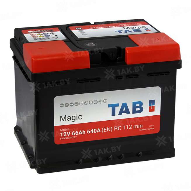 Аккумулятор TAB Magic (66 Ah) 640 A, 12 V Обратная, R+ L2 0