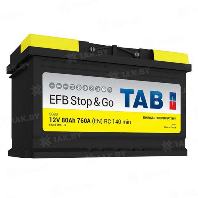 Аккумулятор TAB Magic (80 Ah) 760 A, 12 V Обратная, R+ L4 0