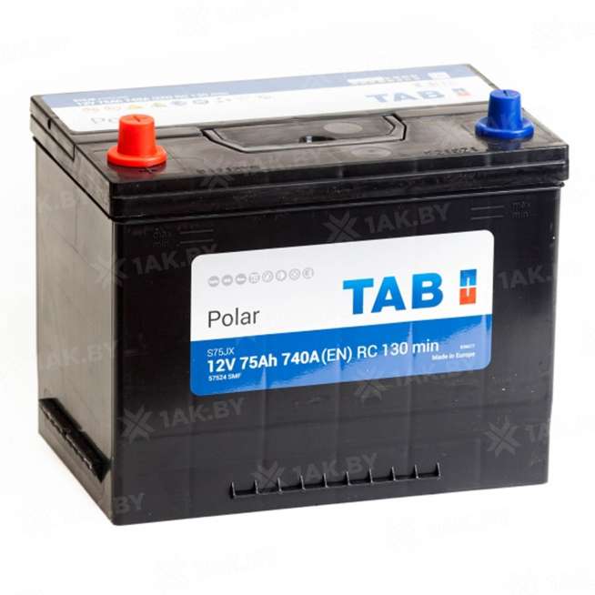 Аккумулятор TAB Polar (75 Ah) 740 A, 12 V Прямая, L+ D26 0