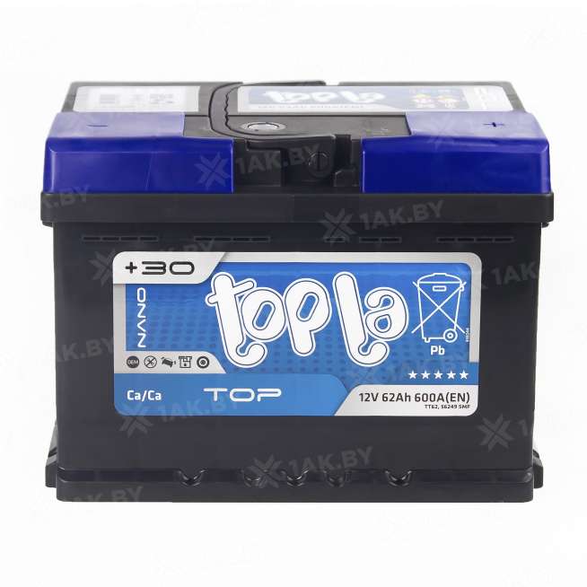 Аккумулятор TOPLA TOP (62 Ah) 600 A, 12 V Обратная, R+ LB2 118662 1