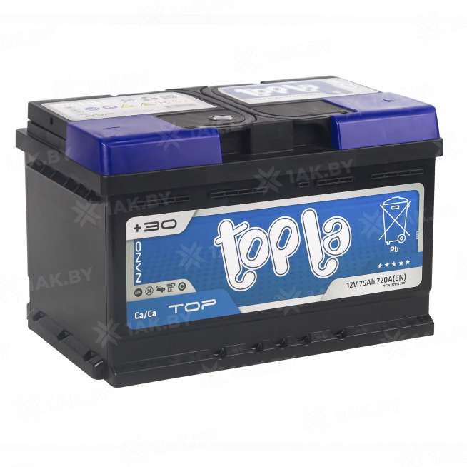 Аккумулятор TOPLA TOP (75 Ah) 720 A, 12 V Обратная, R+ LB3 118072 0
