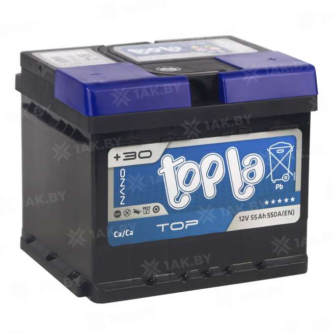 Аккумулятор TOPLA TOP (55 Ah) 550 A, 12 V Обратная, R+ L1 118655 2