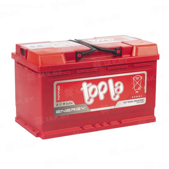 Аккумулятор TOPLA Energy (100 Ah) 800 A, 12 V Обратная, R+ L4 108000 1