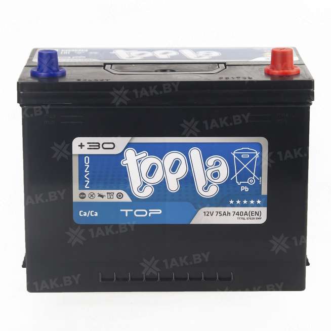 Аккумулятор TOPLA TOP (75 Ah) 740 A, 12 V Обратная, R+ D26 118875 2