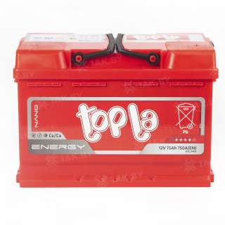 Аккумулятор TOPLA Energy (75 Ah) 750 A, 12 V Обратная, R+ L3 108275/108075 Аккумулятор TOPLA Energy (75 Ah) 750 A, 12 V Обратная, R+ L3 108275/108075