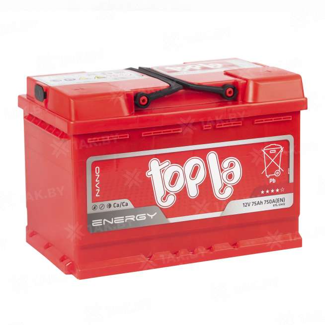 Аккумулятор TOPLA Energy (75 Ah) 750 A, 12 V Обратная, R+ L3 108275/108075 1