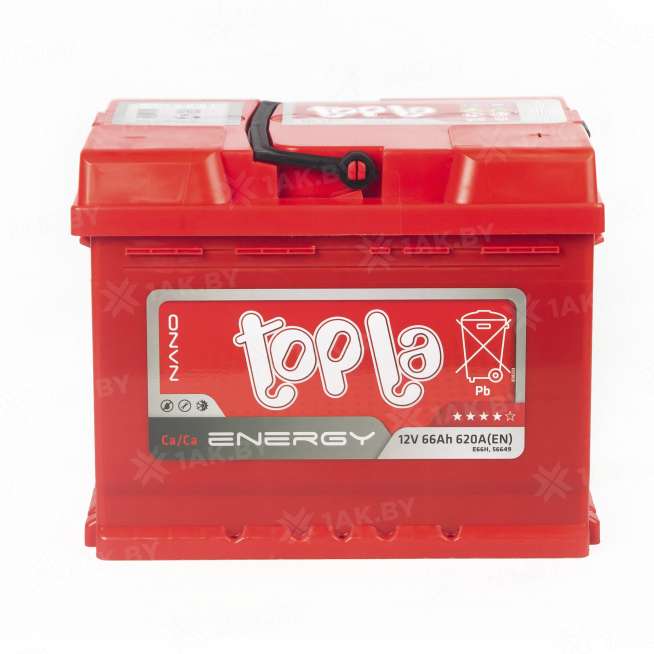 Аккумулятор TOPLA Energy (66 Ah) 620 A, 12 V Обратная, R+ L2 108066 0