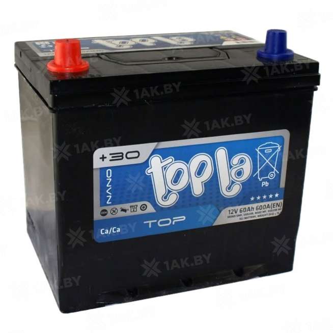 Аккумулятор TOPLA TOP (60 Ah) 600 A, 12 V Прямая, L+ D23 118960 0