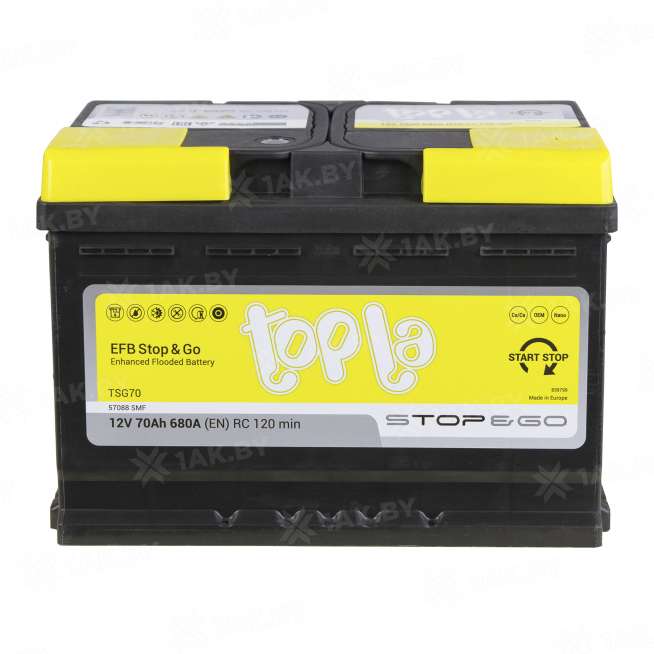 Аккумулятор TOPLA EFB Stop &amp; Go (70 Ah) 680 A, 12 V Обратная, R+ L3 112070 2
